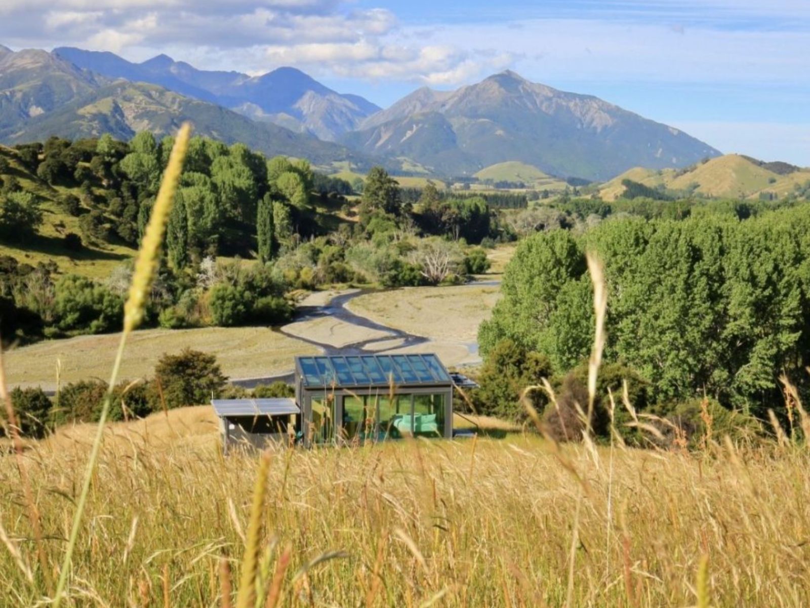 Rondreis Nieuw Zeeland, Kaikoura, Pure Pod, Accomodatie Met Bergen