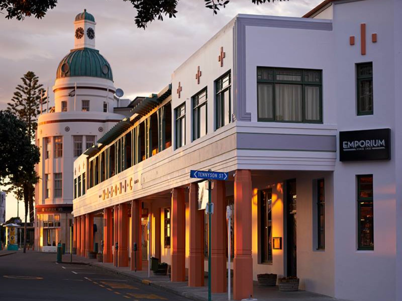 Rondreis Nieuw Zeeland, Napier, Art Deco Masonic Hotel, Accomodatie