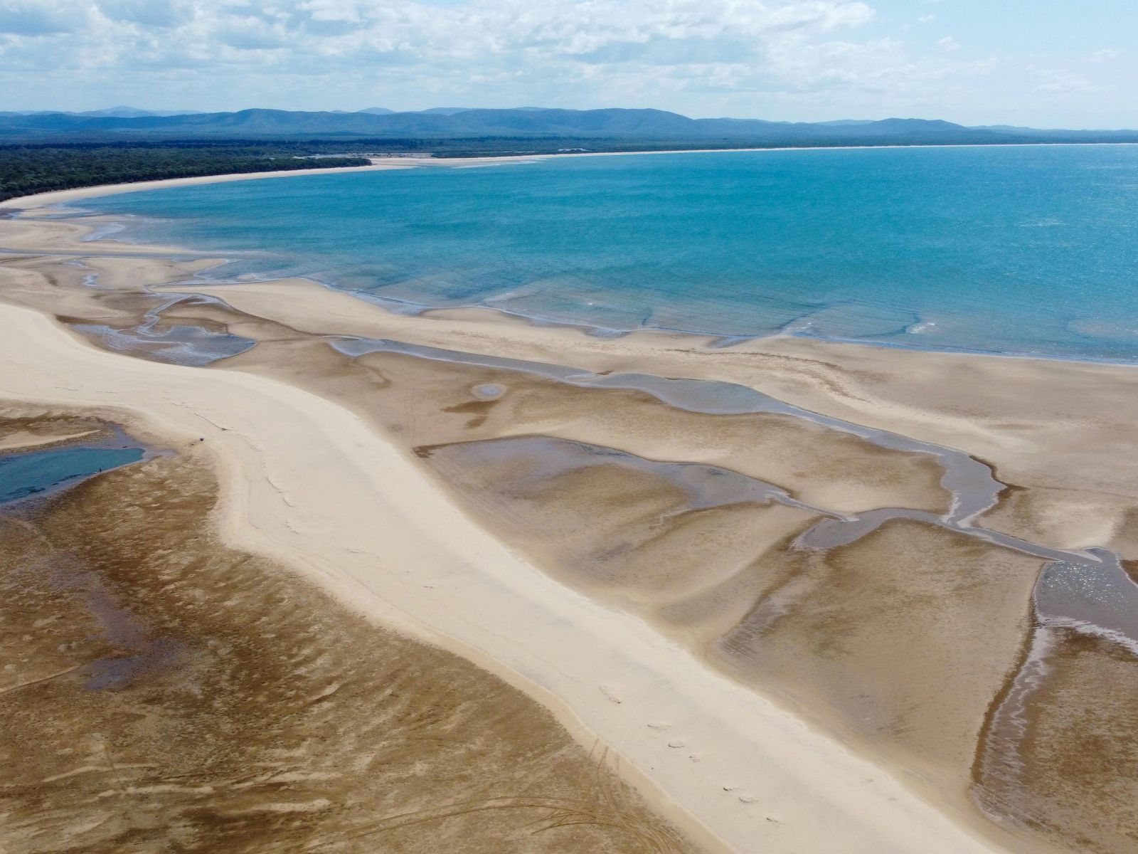 Rondreis Australie, Town Of 1770, Bovenzicht Van Strandduinen En Zee